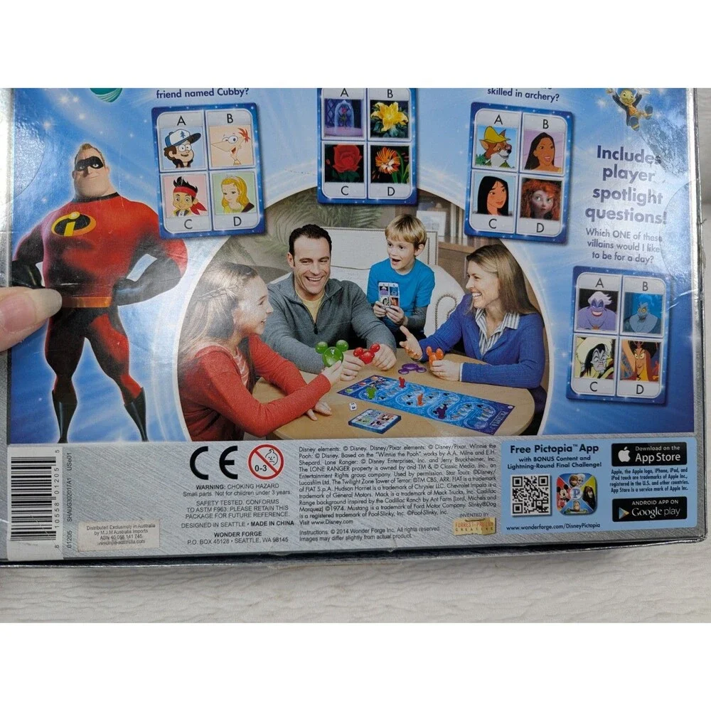 Pictopia Picture Trivia Disney Edition Board Game2-6 Players Age7+